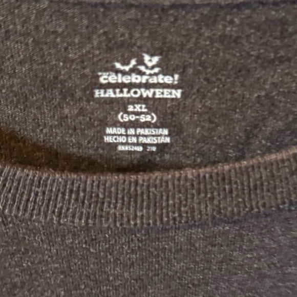 Men’s Celebrate Halloween Grey Halloween Tee Size 2XL - Picture 4 of 5